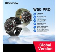 Blackview-W50 Pro Smartwatch,Écran Hd 1.45 "",Lampe De Poche,Bluetooth,Appel Téléphonique,Batterie 960mah,Robuste - Type Green