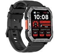 Blackview W60 Montre Connectée Bluetooth,Smartwatch Sport 100+ Modes Sportifs,Lampe De Poche Led Boussole Pour Ios Android - Noir