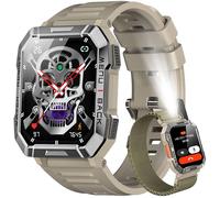 Blackview W60 Montre Connectée Bluetooth,Smartwatch Sport 100+ Modes Sportifs,Lampe de poche LED boussole pour iOS Android - Gris