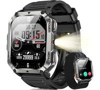 Blackview W70Pro Montre outdoor étanche avec lampe de secours boussole batterie 900mAh écran HD 2.01'' suivi fitness pour hommes femmes cadeau Black