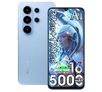 Blackview Wave 10 Android 16 Smartphone Pas Cher, 32 Go+128 Go/2 To, Telephone Portable Écran 6.88" HD+120Hz, 5000mAh, 32MP+13MP, Octa Core, 4G Double SIM Débloqué, WiFi 5/OTG/FM/Empreinte/Coque, Bleu