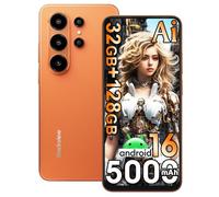 Blackview Wave 10 Android 16 Smartphone Pas Cher, 32 Go+128 Go/2 To, Telephone Portable Écran 6.88" HD+120Hz, 5000mAh, 32MP+13MP, Octa Core, 4G Double SIM Débloqué,WiFi 5/OTG/FM/Empreinte/Coque,Orange