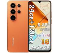 Blackview WAVE 10 Smartphone 6.88"" 120Hz 24Go(8+16) + 128Go/jusqu'à 2To 5000mAh Android 16 32MP Téléphone 4G Double Sim GPS - Orange