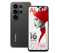 Blackview Wave 10C Android 16 Smartphone Pas Cher, 16Go + 32Go/1To Telephone Portable Écran 6.88" HD+, 5000mAh, 32MP+13MP, Octa Core, 4G LTE Double SIM Débloqué, WiFi 5/OTG/FM/Empreinte/Coque, Noir