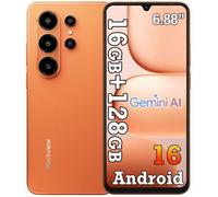Blackview WAVE 10C Smartphone 6.88"" Écran 16Go(4+12) + 128Go/jusqu'à 1To 5000mAh Android 16 32MP Téléphone 4G Double Sim GPS Orange