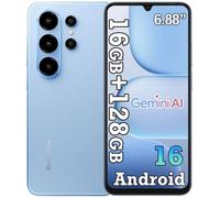Blackview WAVE 10C Smartphone 6.88"" Écran 16Go(4+12) + 128Go/jusqu'à 1To 5000mAh Android 16 32MP Téléphone 4G Double Sim GPS - Bleu