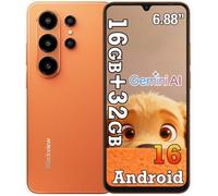 Blackview WAVE 10C Smartphone 6.88"" Écran 16Go(4+12) + 32Go/jusqu'à 1To 5000mAh Android 16 32MP Téléphone 4G Double Sim GPS - Orange