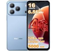 Blackview WAVE 7C - Écran 6.56” HD+ 20:9 - 4Go+12Go RAM - Micro SD 1To - Android 16 - Bleu Bleu