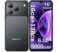 BLACKVIEW WAVE 7C Smartphone 6.56"" 16Go(4+12) + 128 Go/jusqu'à 2To 5000mAh Android 16 32MP Téléphone portable 4G Double Sim GPS Noir