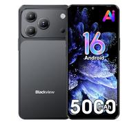 Blackview Wave 7C Smartphone Pas Cher, Android 16 Téléphone Portable, 16Go+64Go/TF 1To Gemini AI Smartphone, 6.56" HD+, 5000mAh, 32MP+13MP, 4G Double SIM Débloqué, WiFi 5/Face ID/OTG/FM/Coque, Noir