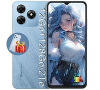 Blackview WAVE 8 Téléphone Portable 6.56" 12Go+128Go/2 To 13MP+8MP 5000mAh Smartphone 4G Android 14 Dual SIM - Bleu