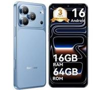 Blackview Wave 7C Téléphone Portable Android 16 Smartphones,16Go+64Go/2To,32MP+13MP,5000mAh,6.56" Smartphon Pas Cher 4G Dual SIM,Bleu Bleu Arctique