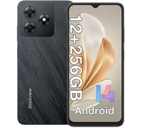 Blackview WAVE 8 Smartphone 6.56"" 12Go RAM + 256Go ROM 5000mAh 13MP Caméra Téléphone portable 4G Double SIM Android 14 GPS - Noir