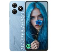 Blackview WAVE 8 Téléphone Portable 6.56"" 12Go+256Go/2 To 13MP+8MP 5000mAh Smartphone 4G Android 14 Dual SIM - Bleu