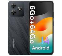 BLACKVIEW WAVE 8C Smartphone 6.56"" 6Go + 64 Go 4700mAh Android 14 13MP Caméra Téléphone portable 4G Double Sim GPS - Noir