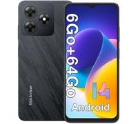 BLACKVIEW WAVE 8C Smartphone 6.56"" 6Go + 64 Go/jusqu'à 1To 4700mAh 13MP Téléphone portable 4G Double Sim GPS - Noir