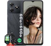 Blackview WAVE 8C Smartphone 6.56"" 6Go+64Go 13MP+8MP 4700mAh Dual SIM Noir avec Smartwatch Blackview R50