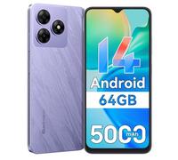 Blackview Wave 8C Smartphone Portable Débloqué Android 14, Octa-Core, 64Go+6Go/2To Extensible, Écran 6,56", Batterie 5000mAh Téléphone Portable 4G Double SIM/Face ID/GPS/OTG/FM/3.5mm 2Ans de Garantie