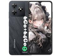 Blackview WAVE 8C Téléphone Portable 6.56"" (2+4)Go+64Go/2 To 13MP+8MP 4700mAh Smartphone 4G Dual SIM Android 14,Face ID - Noir