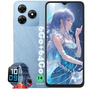 Blackview WAVE 8C Téléphone Portable 6.56" 6Go+64Go 13MP 4700mAh Dual SIM Android 14 Bleu avec Smartwatch Blackview R50