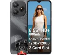 Blackview WAVE 9C 6,56"" 12Go+128Go Smartphone - 5000mAh, Android 15, Dual SIM, Face ID, Noir + Airbuds 20