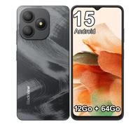 Blackview WAVE 9C Smartphone, 12Go (4+8) RAM /64Go ROM, 6.56"" 13MP 5000mAh Téléphone Portable Android 15 GPS Double SIM 4G - Noir