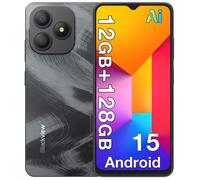 BLACKVIEW WAVE 9C Smartphone 6.56"" 12Go + 128Go/jusqu'à 2To 5000mAh Android 15 13MP Téléphone 4G Double Sim GPS Cadeaux Noël - Noir