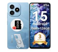 Blackview WAVE 9C Téléphone Portable 6.56"" 12Go+128Go 13MP+8MP 5000mAh Android 15 Smartphone Dual SIM Face ID,3 Carts Slots - Bleu