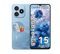 Blackview WAVE 9C Téléphone Portable 6.56"" 12Go+64Go 13MP+8MP 5000mAh Android 15 Smartphone Dual SIM Face ID,3 Carts Slots - Bleu