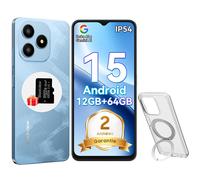 Blackview WAVE 9C Téléphone Portable 6.56" 12Go+64Go 13MP+8MP 5000mAh Android 15 Smartphone Dual SIM Face ID,3 Carts Slots - Bleu