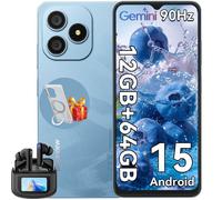 Blackview WAVE 9C Téléphone portable 6.56"" 12Go+64Go 5000mAh Android 15 Smartphone Dual SIM Bleu avec Blackview AirBuds 12