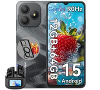 Blackview WAVE 9C Téléphone portable 6.56"" 12Go+64Go 5000mAh Android 15 Smartphone Dual SIM Noir avec Blackview AirBuds 12