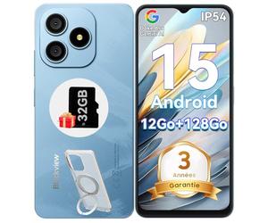 Blackview Wave 9C Telephone Portable Pas Cher 4G, 6.56'' HD+ Smartphone Pas Cher, Téléphone Portable 12Go+128Go/2To TF, Android 15, 5000mAh, 13MP+8MP, Étui de Téléphone Rotatif, Face ID, GPS