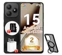 Blackview Wave 9C Telephone Portable Pas Cher avec Coque 360° Rotatif 12Go+64Go / 2To TF, 6,56" IP54 Android 15 Smartphone Débloqué 4G Dual SIM, 5000mAh 13MP Téléphone 4G, GPS,OTG, 2 Ans Garantie