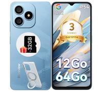 Blackview Wave 9C Telephone Portable Pas Cher avec Coque 360° Rotatif 12Go+64Go / 2To TF, 6,56" IP54 Android 15 Smartphone Débloqué 4G Dual SIM, 5000mAh 13MP Téléphone 4G, GPS,OTG, 2 Ans Garantie