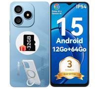 Blackview Wave 9C Telephone Portable Pas Cher avec Coque 360° Rotatif 12Go+64Go / 2To TF, 6,56" IP54 Android 15 Smartphone Débloqué 4G Dual SIM, 5000mAh 13MP Téléphone 4G, GPS,OTG, 2 Ans Garantie