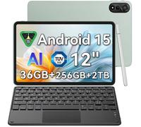 Blackview x Gemini AI 2.0 MEGA 2 WiFi Tablette 12"" 90Hz, 36Go+256Go/SD 2 To,Android 15 WiFi 6, 9000mAh Vert Avec Clavier K1