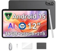 Blackview x Gemini AI 2.0 MEGA 2 WiFi Tablette 12" 90Hz, RAM 36 Go ROM 256 Go/SD 2 To,Android 15 WiFi 6, 9000mAh PC 2.0 - Gris