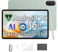 Blackview x Gemini AI 2.0 MEGA 2 WiFi Tablette 12" 90Hz, RAM 36 Go ROM 256 Go/SD 2 To,Android 15 WiFi 6, 9000mAh PC 2.0 - Vert
