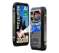 Blackview XPLORE 1 (48Go+512Go) 5G Smartphone Portable Incassable, Android 15 Téléphone Débloqué, 64MP+50MP, 6.78" FHD+ Double écran, 20000mAh Smartphone Etanche, Dual SIM/4G/5G/NFC/OTG/GPS/FM, Noir