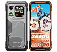 Blackview Xplore 1 5G Smartphone Incassable à Double Écran, 20000mAh Android 15, 36Go+256Go/2To, 6.78" FHD+120Hz, Caméra 64MP+50MP+20MP Vision Nocturne, NFC/Lampe Torche/Dual SIM/Orange