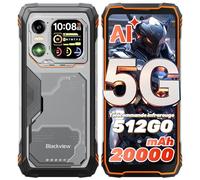 Blackview Xplore 1 5G Smartphone Incassable à Double Écran, 20000mAh Android 15, 48Go+512Go/2To, 6.78" FHD+120Hz, Caméra 64MP+50MP+20MP Vision Nocturne, NFC/Lampe Torche/Dual SIM/Orange