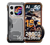 Blackview XPLORE 1 5G Smartphone Portable Incassable, 36Go+256Go/2TB Android 15 Téléphone Débloqué, 64MP+50MP, 6.78" FHD+ Double écran, 20000mAh Smartphone Etanche, Dual SIM/4G/5G/NFC/OTG/GPS, Orange
