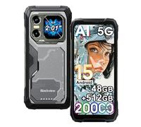 Blackview Xplore 1 5G Téléphone Portable Incassable Android 15, 48Go+512Go/2To Gemini AI Telephone Débloqué, 6.78" FHD+ 120Hz Téléphone Chantier, 64MP+50MP, 20000mAh Smartphone Incassable,NFC/OTG/GPS