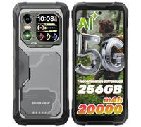 Blackview Xplore 1 5G Telephone Portable Incassable avec Ecran Secondaire, 20000mAh, Dimensity 7050, Android 15 Smartphone Incassable, 36Go+256Go/2TO, 64MP+20MP Nocturne, 6,78", Torche 170lm/NFC/AI