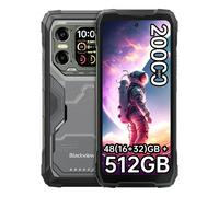 Blackview XPLORE 1 [Chargeur UE non inclus] 5G 48 Go (16 + 32 Go) + 512 Go Smartphone robuste 20 000 mAh 45 W 6,78 '' 2,4 K Android 15 Orange