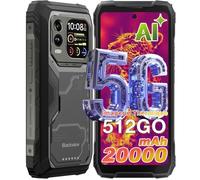 Blackview XPLORE 1 Pro 5G Smartphone avec Imagerie Thermique 512 Go 20000mAh/55W 64MP AI Caméra 6,78'' 120Hz Écran NFC GPS - Noir