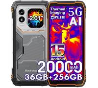 Blackview XPLORE 1 Pro 5G Téléphone Portable Incassable 20000mAh 36Go+256Go/2To Android 15 6.78"" NFC/AI/Dual SIM - Orange