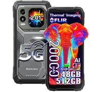 Blackview XPLORE 1 Pro 5G Téléphone Portable Incassable 20000mAh 48Go+512Go/2To Android 15 6.78"" NFC/AI/Dual SIM - Noir