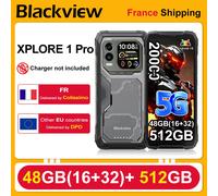 Blackview XPLORE 1 Pro [Sans chargeur UE] Smartphone robuste 48(16+32)Go+512Go 5G 6.78'' IPS 2.4K 20000mAh Android 15 NFC 64MP+50MP noir